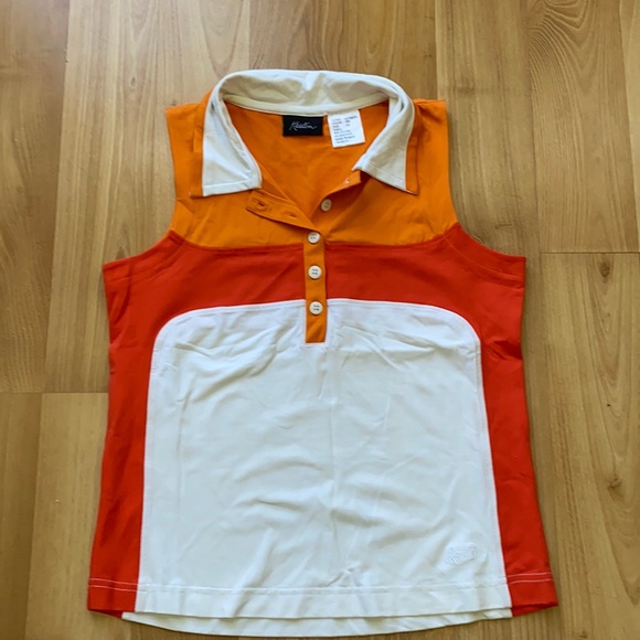 Kaelin orange and white top XS - Picture 1 of 3